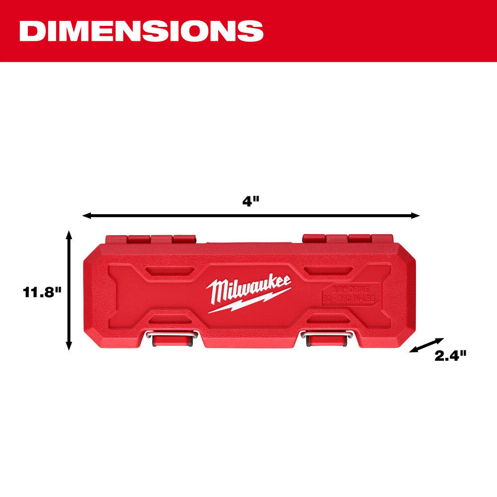 Milwaukee 3/8 Inch Drive Click Torque Wrench 50-250 Inch-Lbs, large image number 7