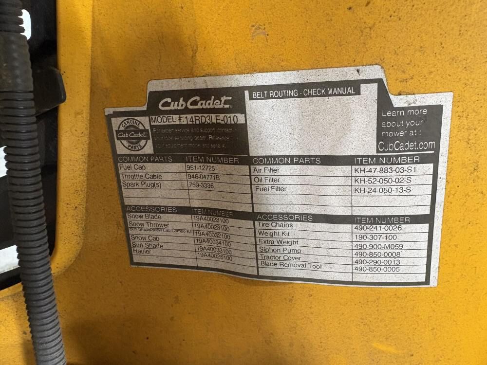 Cub Cadet XT3 GSX 48 Inch 25HP Riding Mower Used 2018, large image number 14