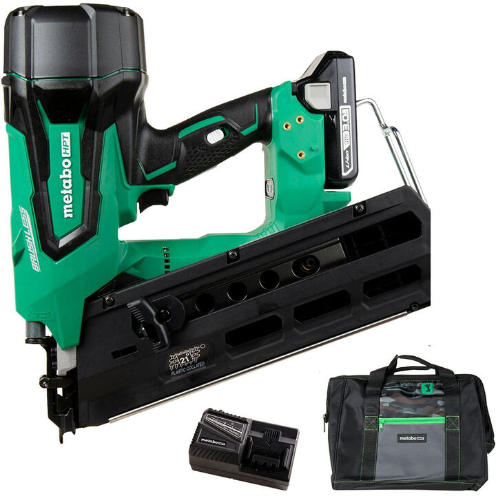Metabo HPT 3-1/2 In. 18V Cordless Plastic Strip Framing Nailer