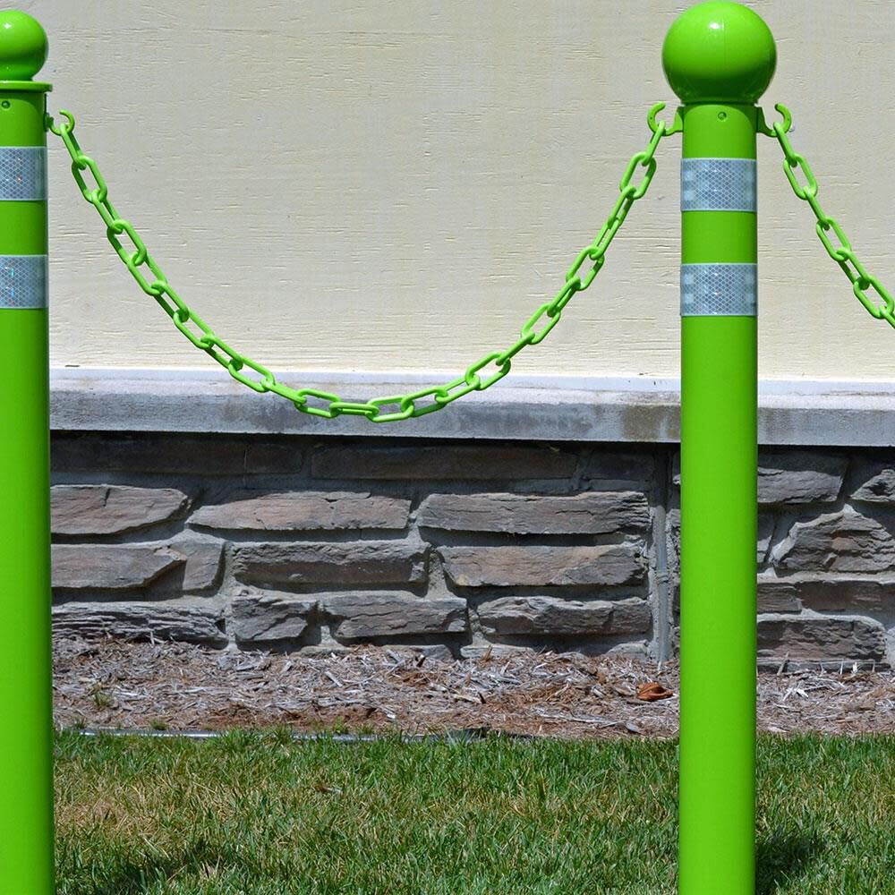 Mr Chain 2 In. (#8 51mm) x 500 Ft. Safety Green Plastic Barrier Chain, large image number 2