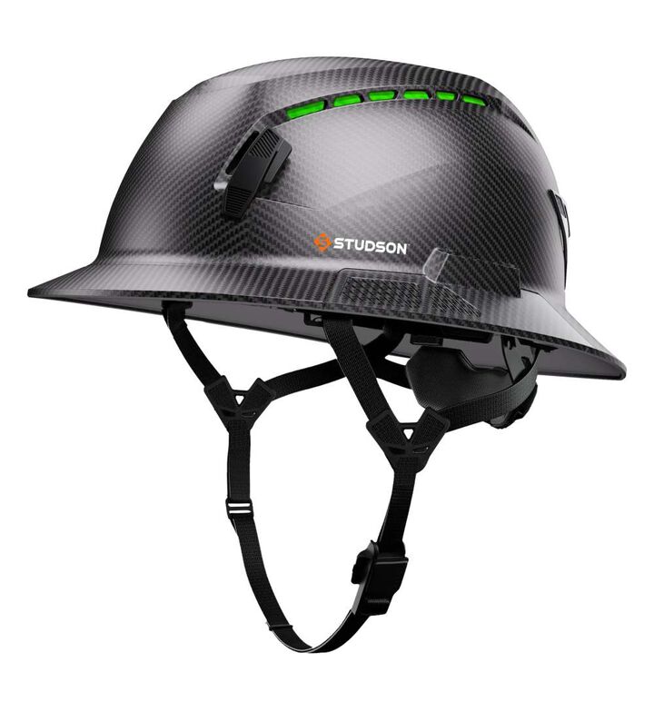Studson Full Brim Vented Safety Helmet Type 2 Class C Carbon North America Dual-Certification
