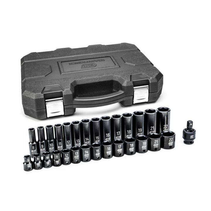 GEARWRENCH Impact Socket Set29 pc. 3/8 In. Drive 6 Point Metric Standard/Deep