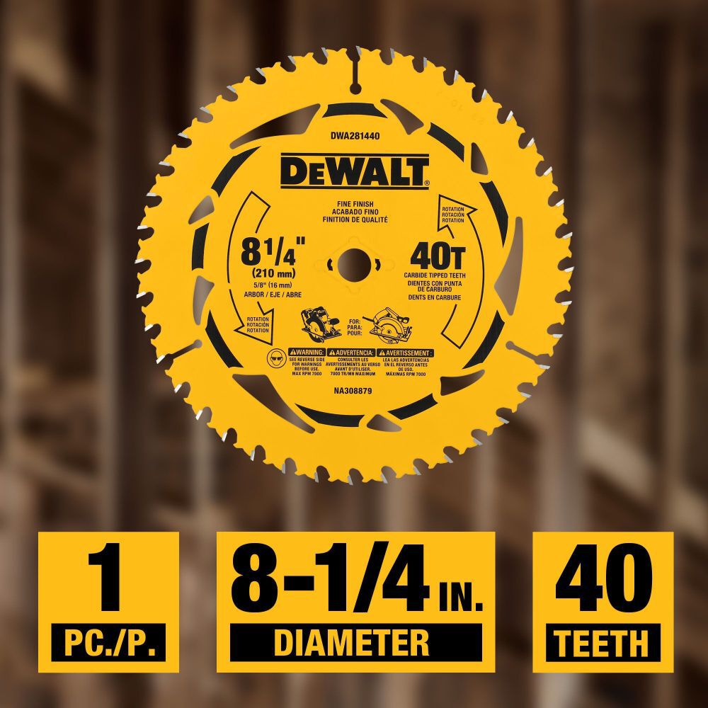 DEWALT 8-1/4 Inch 40T Circular Saw Blade, large image number 3