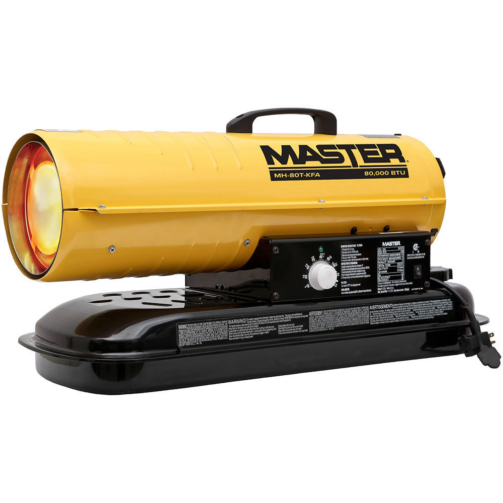 Master Forced Air Heater 80000BTU Kerosene Diesel with Thermostat, large image number 1