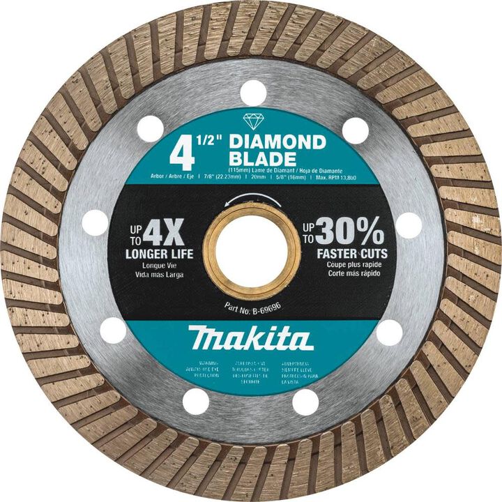 Makita 4 1/2 Inch Turbo Rim Diamond Blade for Masonry