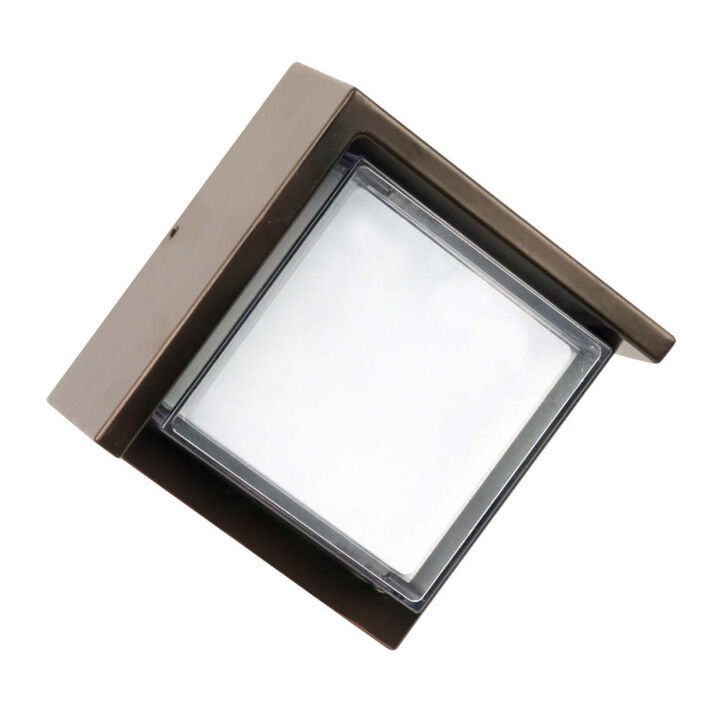 Feit Electric 5 Inch 8W 560 Lumens Square Dusk to Dawn Wall Light Bronze