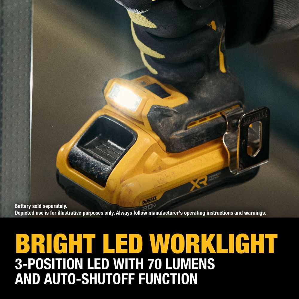 DEWALT 20V MAX XR Brushless Cordless 1/2 Inch Hammer Drill (Bare Tool), large image number 7