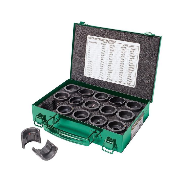 Greenlee Aluminum U Die Kit for 12 Ton Crimper
