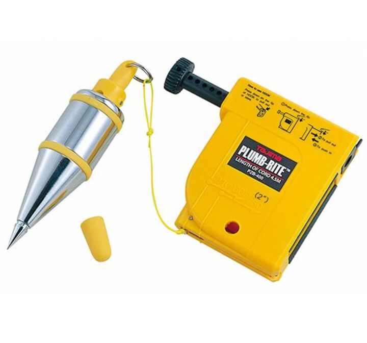 Tajima PLUMB-RITE Compact and Light-Duty Plumb Bob Setter, 14 Oz Bob, Yellow
