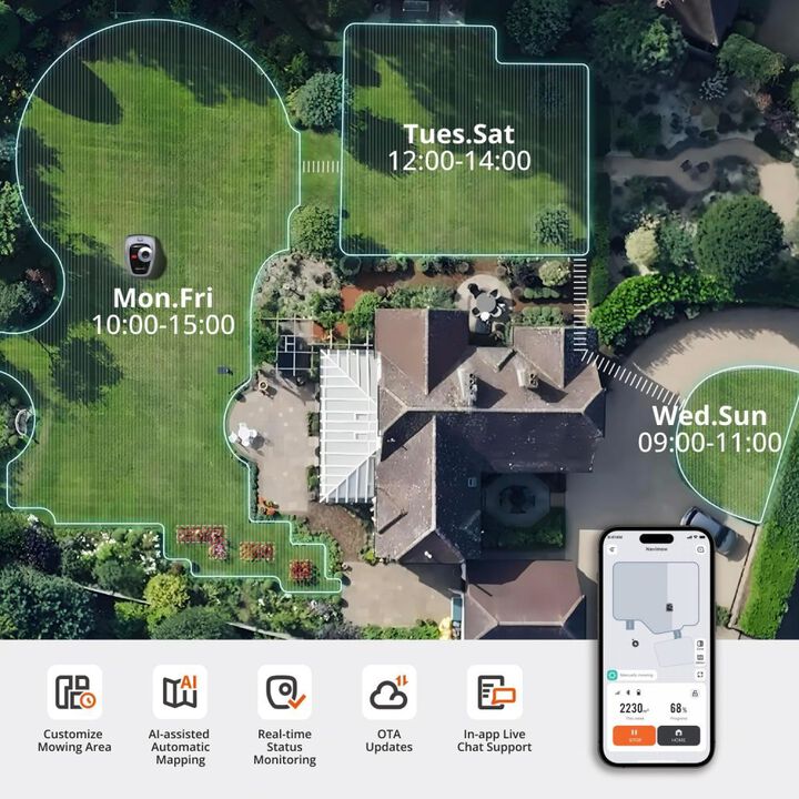 Segway Navimow i105 1/8 Acre Robotic Lawn Mower, large image number 8