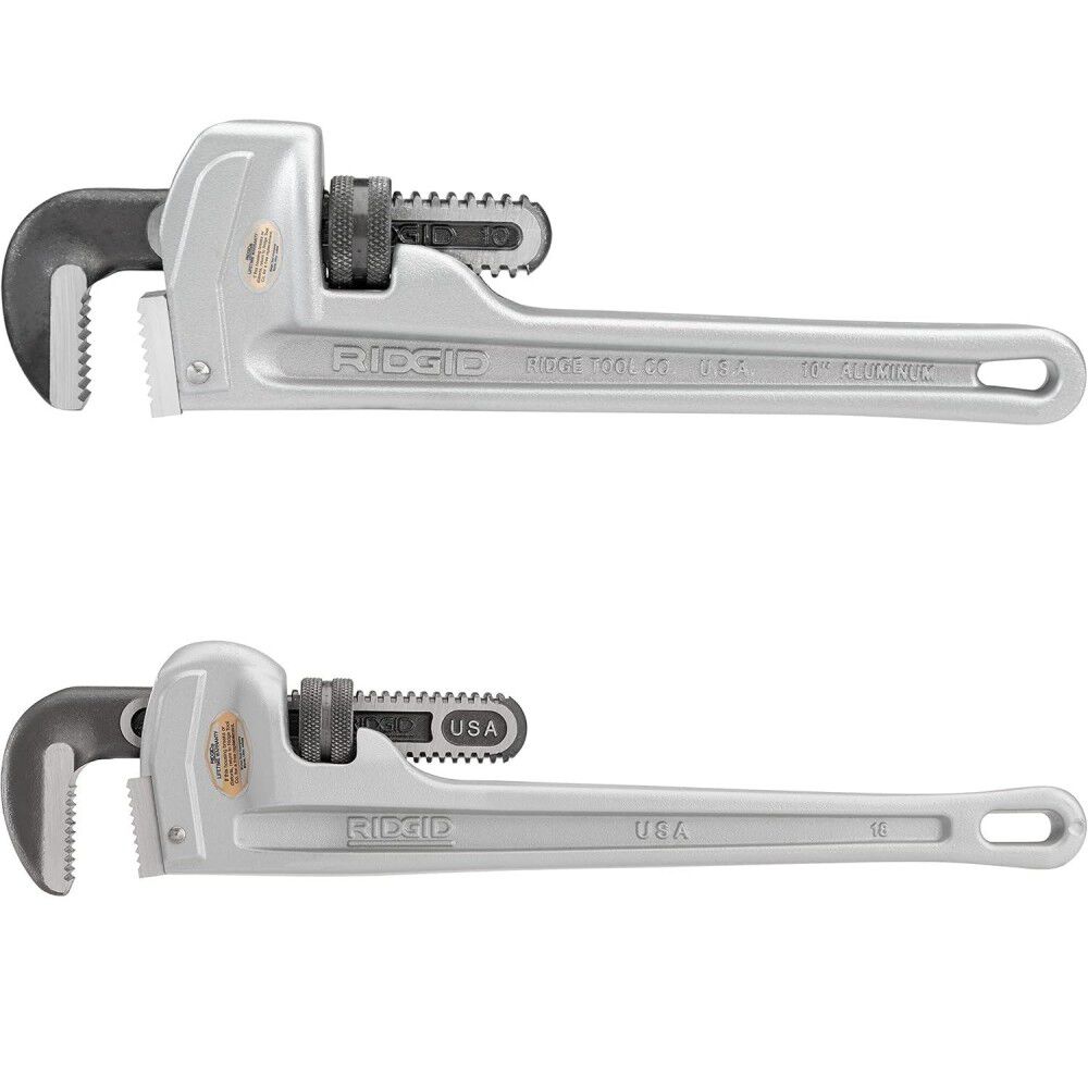 Ridgid 10 Inch and 18 Inch Aluminum Pipe Wrench Bundle, large image number 1