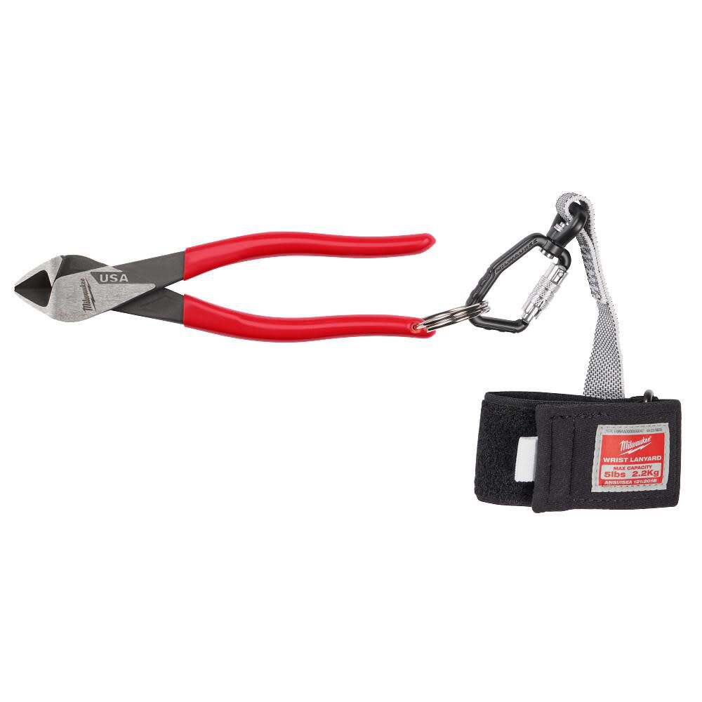 Milwaukee 8 Inch Angled Head Diagonal Dipped Grip Cutting Pliers (USA), large image number 10