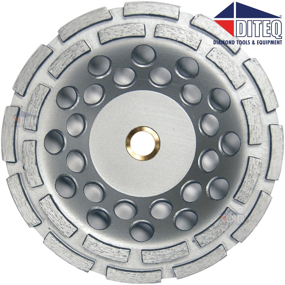 Diteq CD14 4 1/2 Inch Double Row Segmented Rim Diamond Cup Wheel for Concrete and Masonry, large image number 1