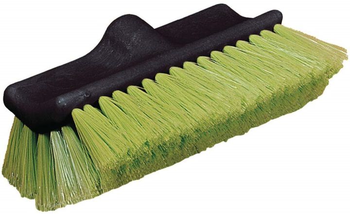 Carlisle Flo-Thru Dual Surface Wash Brush with Nylex Bristles 10in - Green, large image number 1