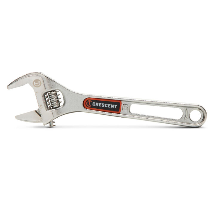 Crescent 6 Inch Chrome Adjustable Wrench with Quick-Fit-Jaw