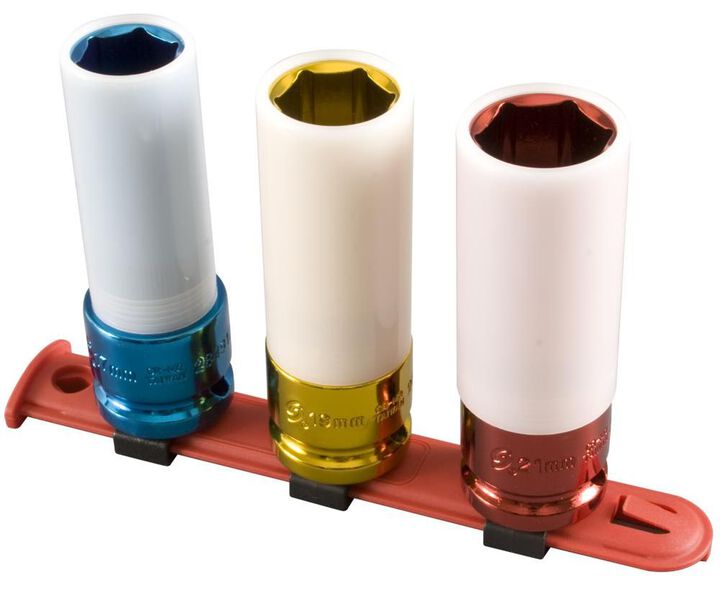 Sunex 3 pc. 1/2 In. Dr. Met Thin Wall Wheel Protector Socket