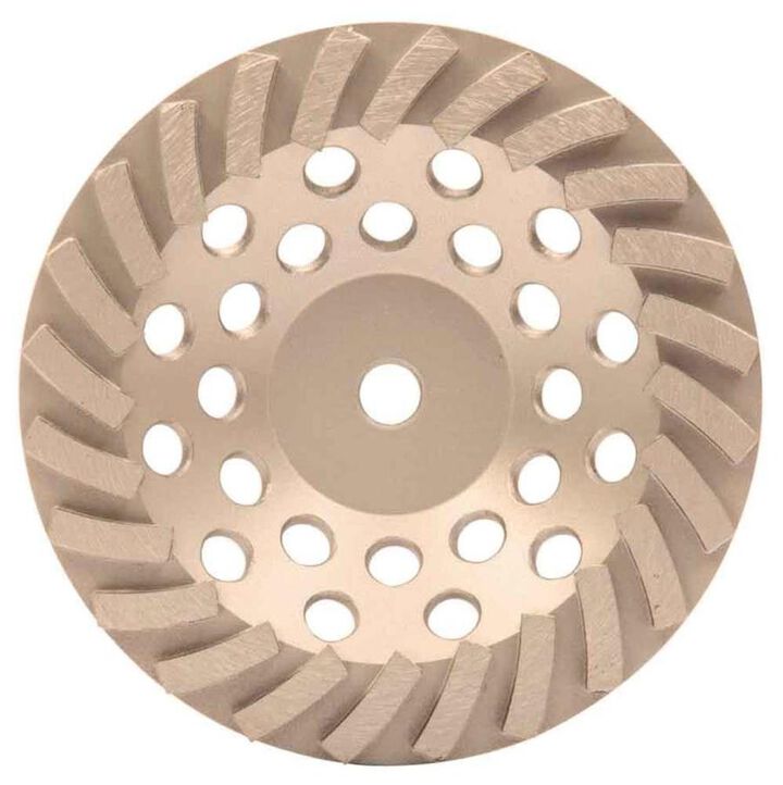 Grip Rite 7 Inch Single Row Segmented Turbo Rim Diamond Cup Wheel for Concrete, Brick, and Stone