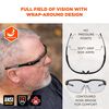 Ergodyne Skullerz Matte Black, In/Outdoor Anti-Fog Lens Safety Glasses Adj. Temples, small image number 2