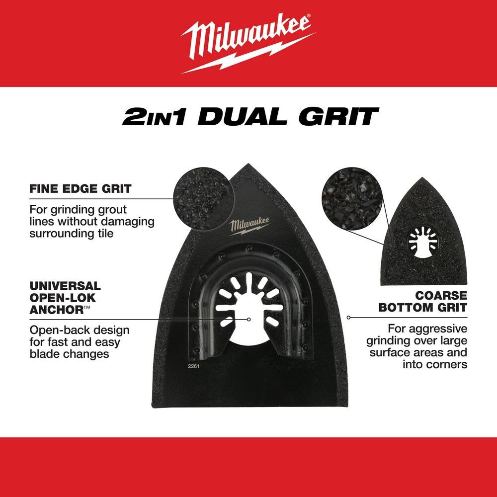 Milwaukee OPEN-LOK 2-IN-1 HYBRID CARBIDE GRIT BLADE 1PK, large image number 3
