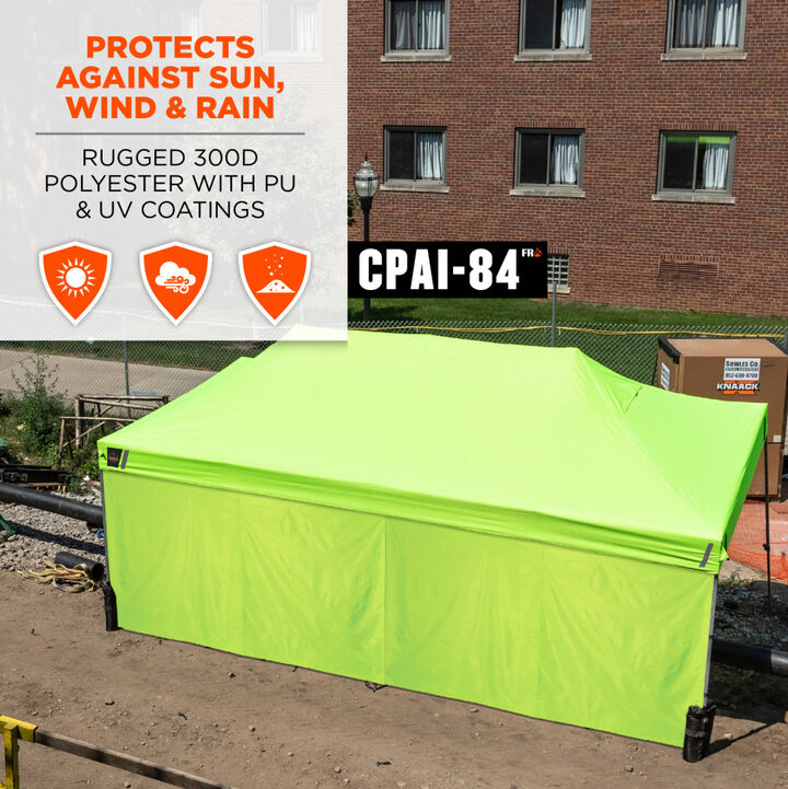 Ergodyne 10 Ft x 20 Ft Pop-Up Tent Sidewall Hi-Vis Green, large image number 1