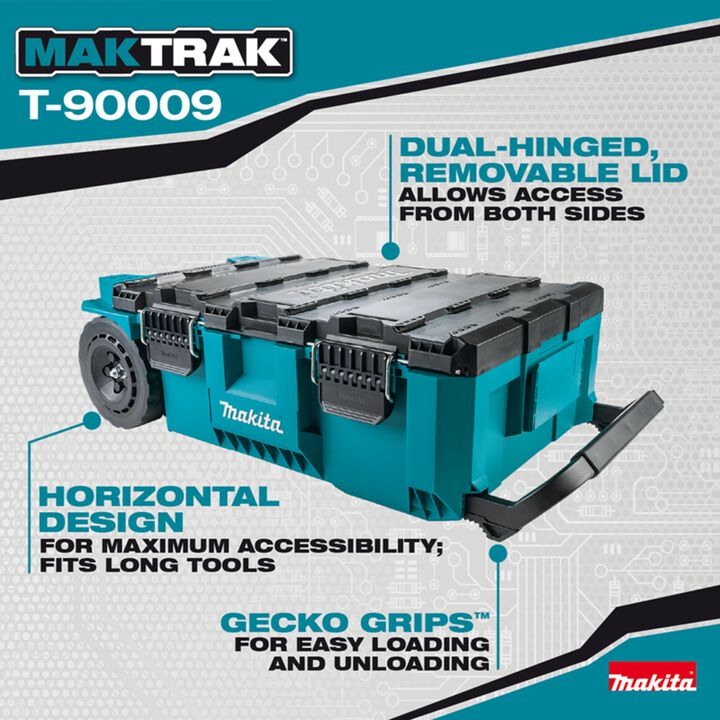 Makita MAKTRAK 3pc Rolling Tool Chest, Medium Tool Box, and Deep Medium Organizer Bundle, large image number 1