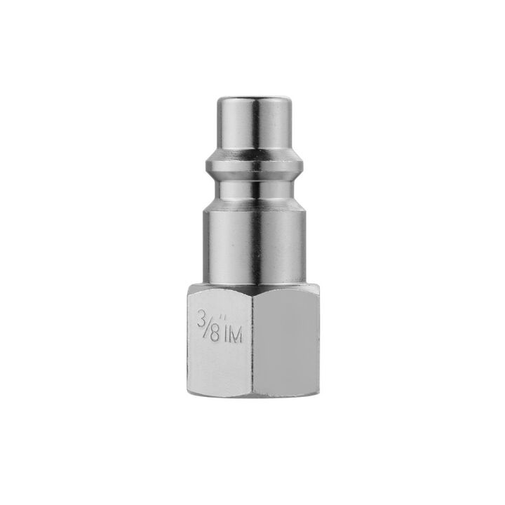 DEWALT 3/8 Inch FNPT Female Industrial Plug, Nickel Plated, 2 Pieces