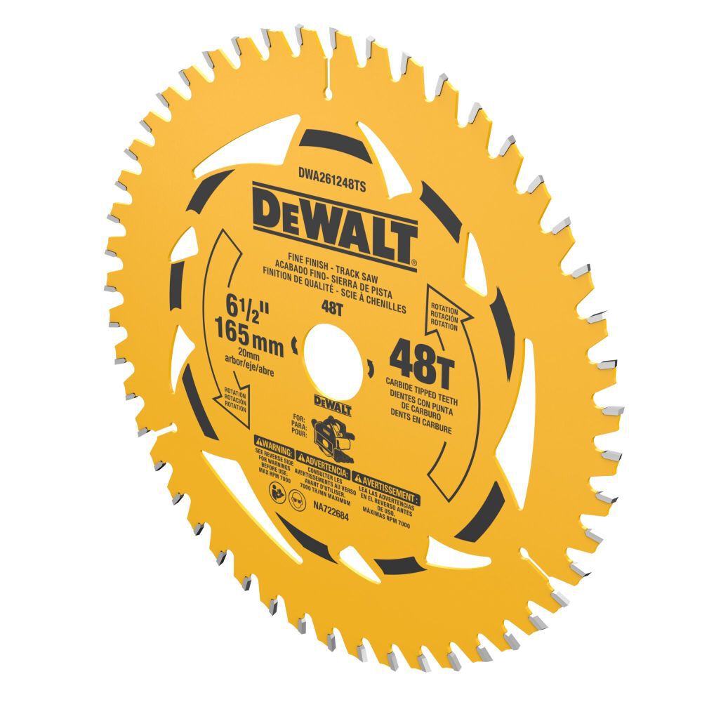 DEWALT 6-1/2 Inch 48T Fine Finish Track Saw Blade, large image number 8