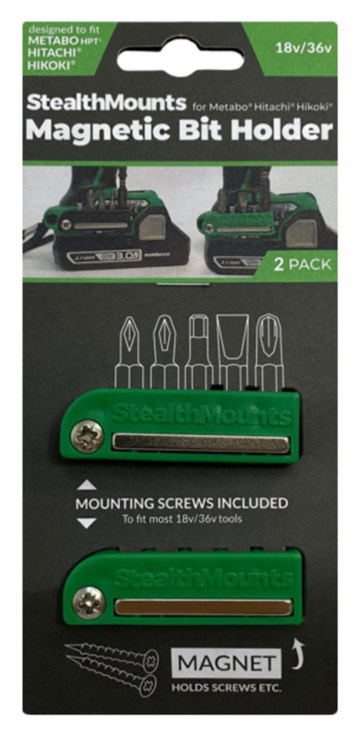 Stealthmounts GREEN Bit Holder for Metabo HPT 2pk, large image number 2