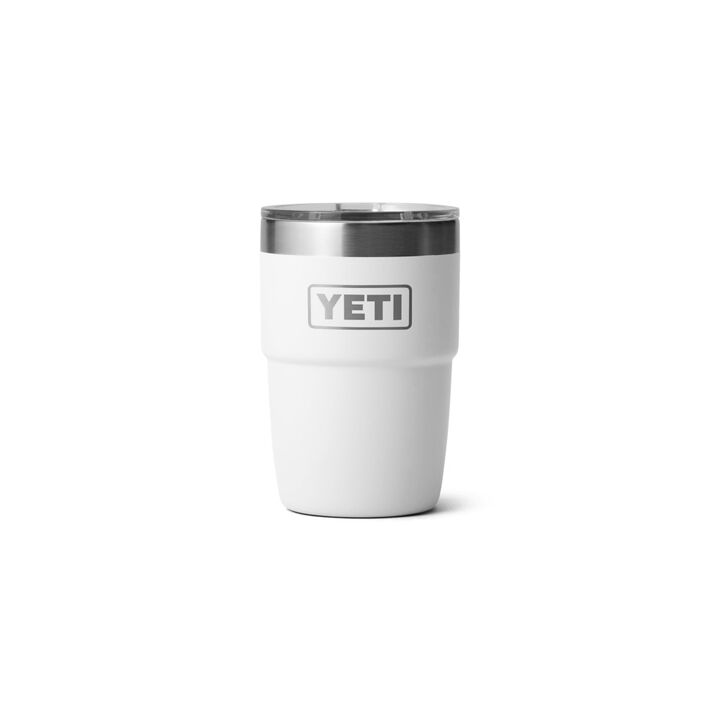 YETI Rambler 8 Oz Ceramic Lining Stackable Cup with MagSlider Lid Tropical White