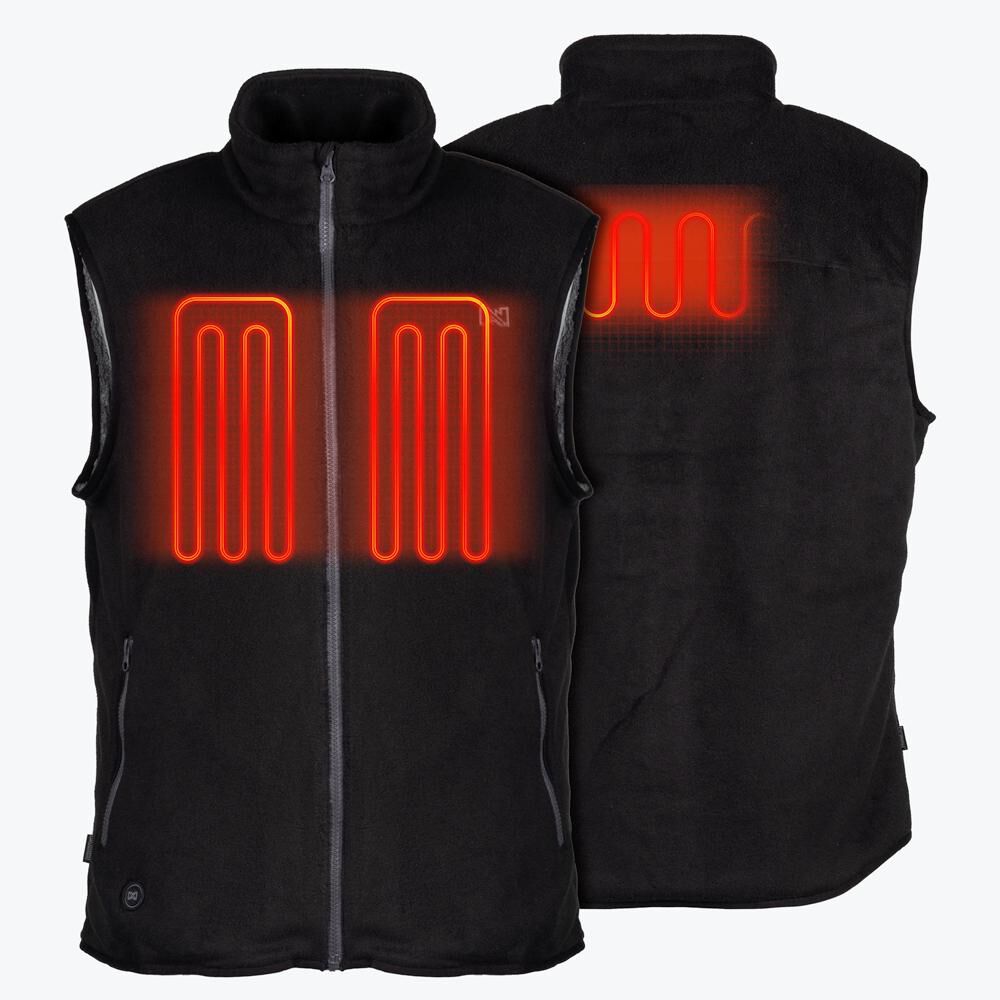 Mobile Warming Mens Trek 2.0 Fleece Heated Vest Kit Black Medium, large image number 2