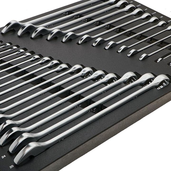 Wiha Combination Wrench Tray Set, SAE & Metric, 31 Pieces, large image number 2