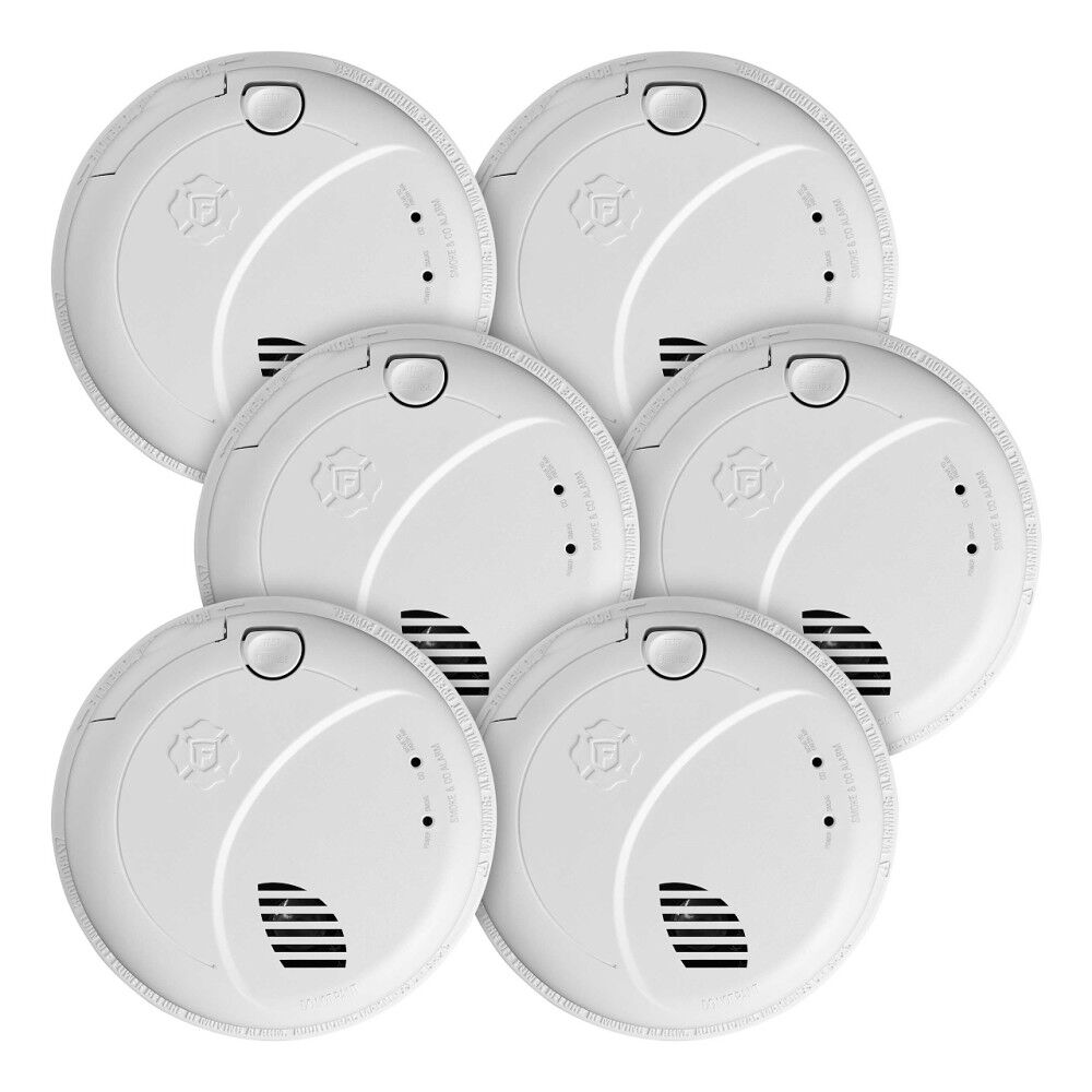 First Alert BRK SMCO100V-AC Smoke & CO Alarm with Battery Backup & Voice 6 Pack, large image number 1
