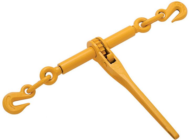 SCC 3/8 In. to 1/2 In. Ratchet Chain Binder Yellow Lacquer Finish 9200 Lbs. WLL