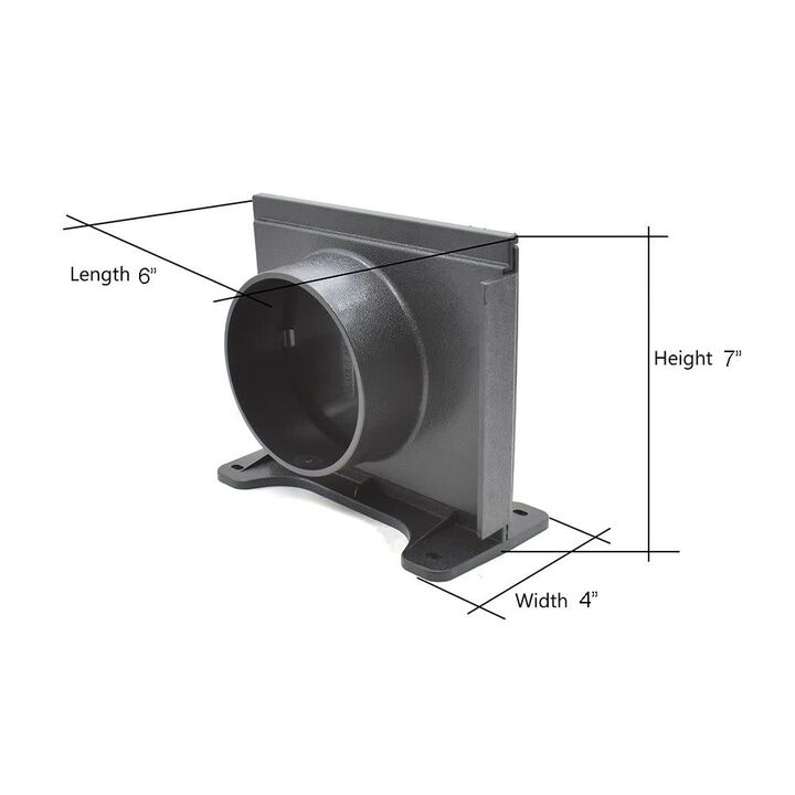 Big Horn 4 Inch ABS Plastic Blast Gate with One Quick Disconnect End, large image number 5