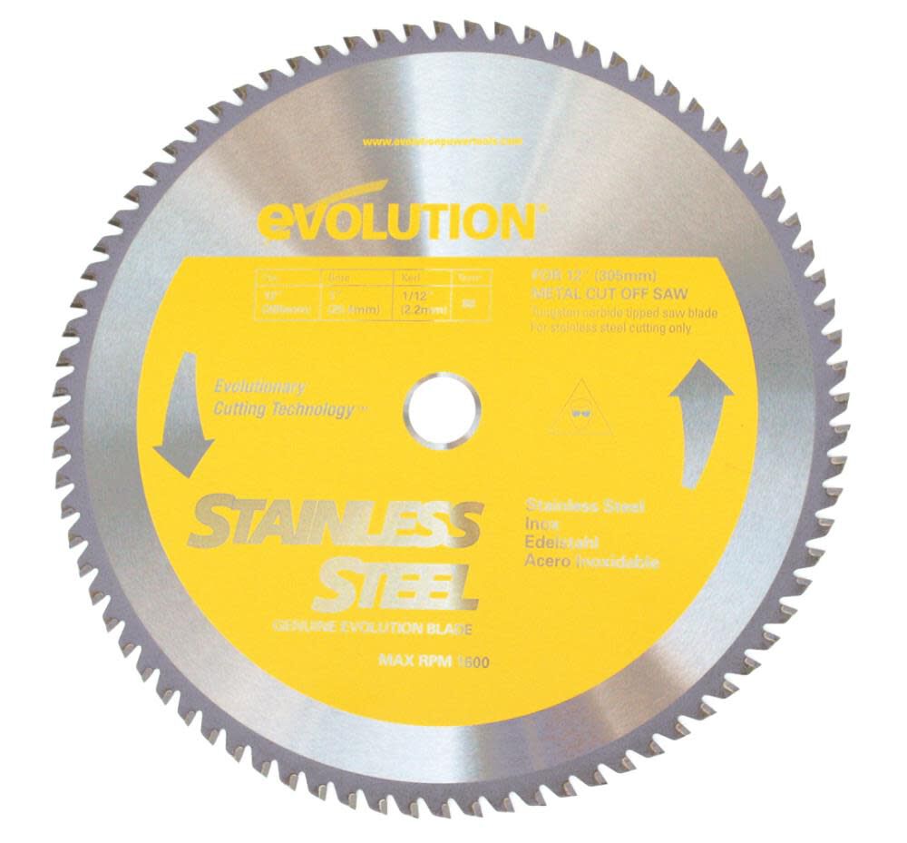Evolution Power Tools 12-in 80-Tooth Dry Standard Tungsten Carbide-Tipped Steel Circular Saw Blade, large image number 1