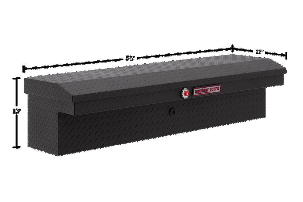Weather Guard 56in Low Profile Lo-Side Truck Tool BoxAluminumMatte Black, large image number 5