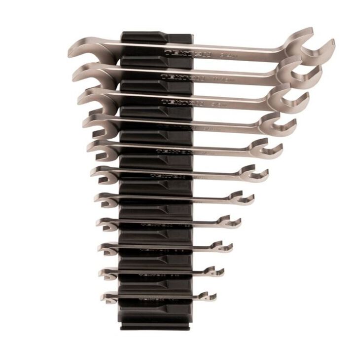 Tekton Angle Head Open End Wrench Set, Modular Organizers, (1/4-3/4 Inch)
