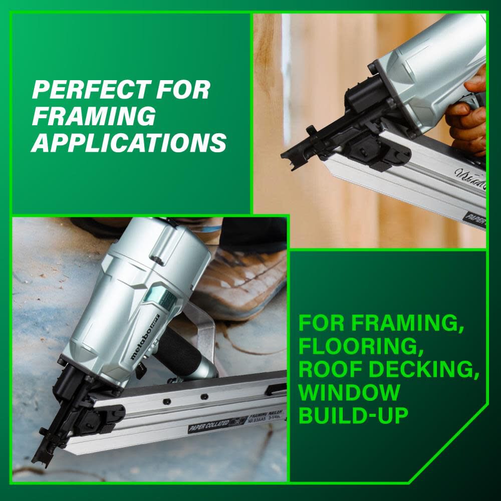 Metabo HPT 3-1/4in Clipped Head Paper Collated Framing Nailer, large image number 4