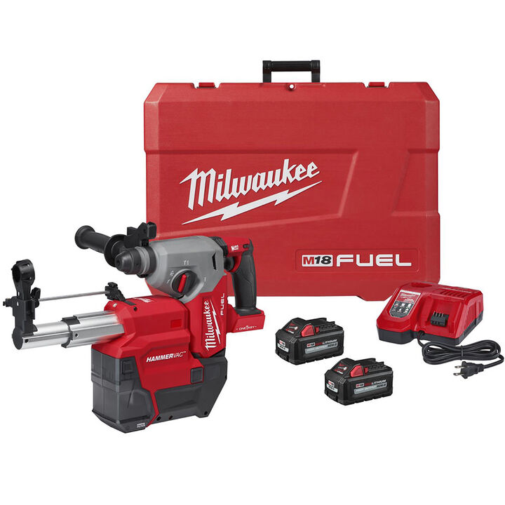 Milwaukee M18 FUEL 1inch SDS Plus Rotary Hammer with ONE-KEY Dust Extractor Kit
