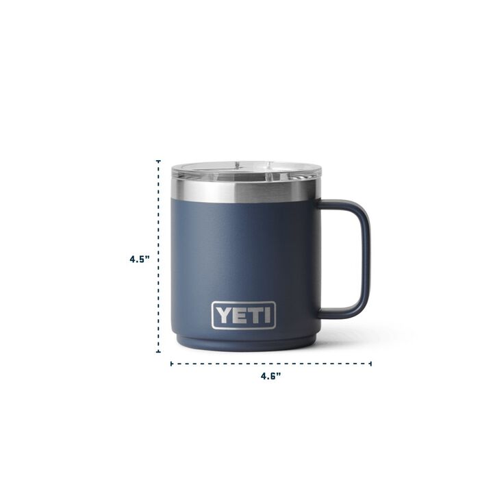 Yeti Rambler 10 Oz Stackable Mug with Durasip Ceramic Lining, Rescue Red
