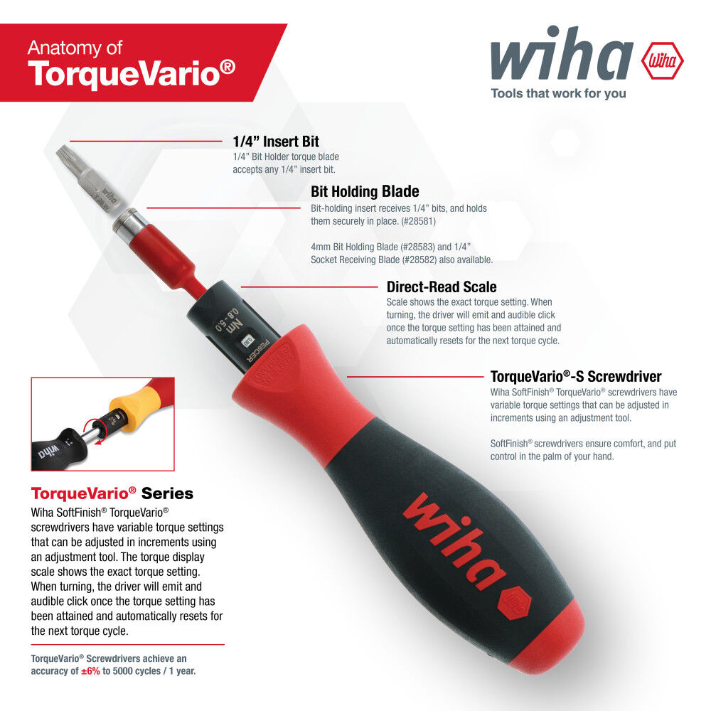 Wiha SoftFinish TorqueVario-S Handle 2-7 Nm, large image number 4