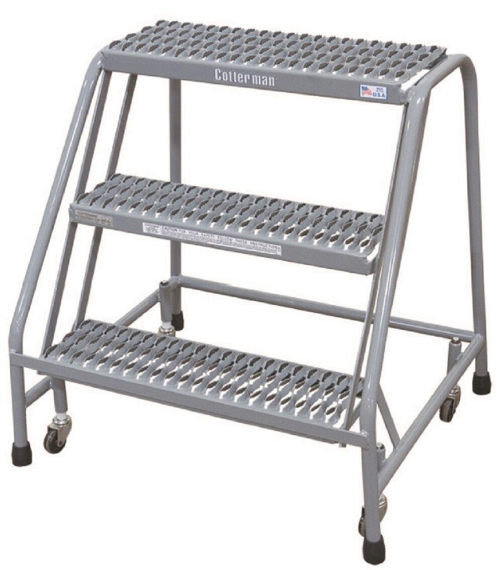 Cotterman Series 1000 3 Step x 18in W A6 Tread Step Ladder, large image number 2
