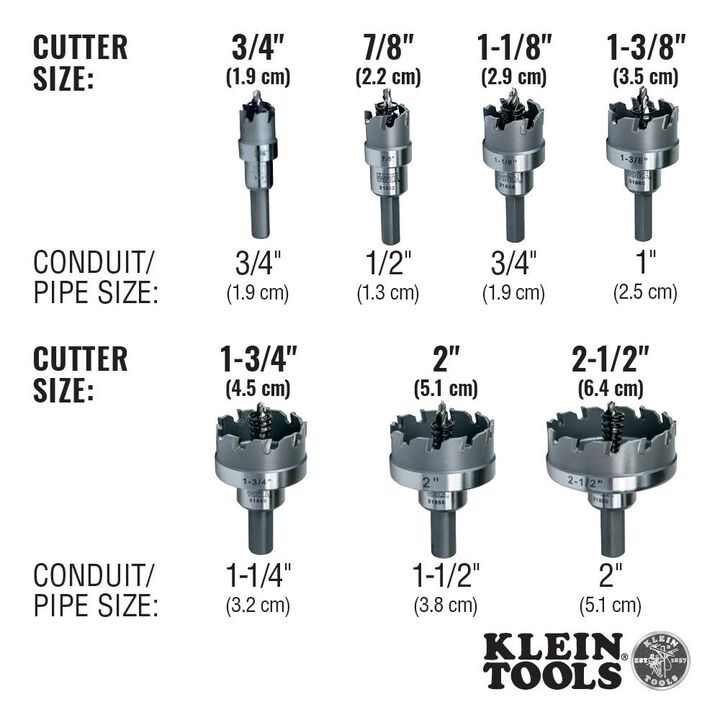 Klein Tools 1-3/8 Inch Carbide Hole Cutter, large image number 2