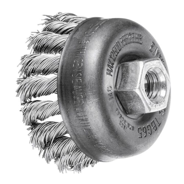 Pferd Knot Wire Cup Brush 2-3/4 Inch Diameter .020 Stainless Steel 5/8-11 Inch Thread, large image number 0