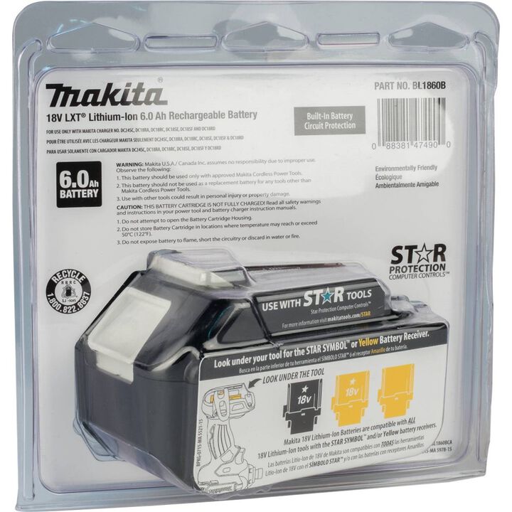 Makita 18V LXT 18V 6Ah Lithium Ion Power Tool Battery Pack with Fuel Indicator, large image number 2
