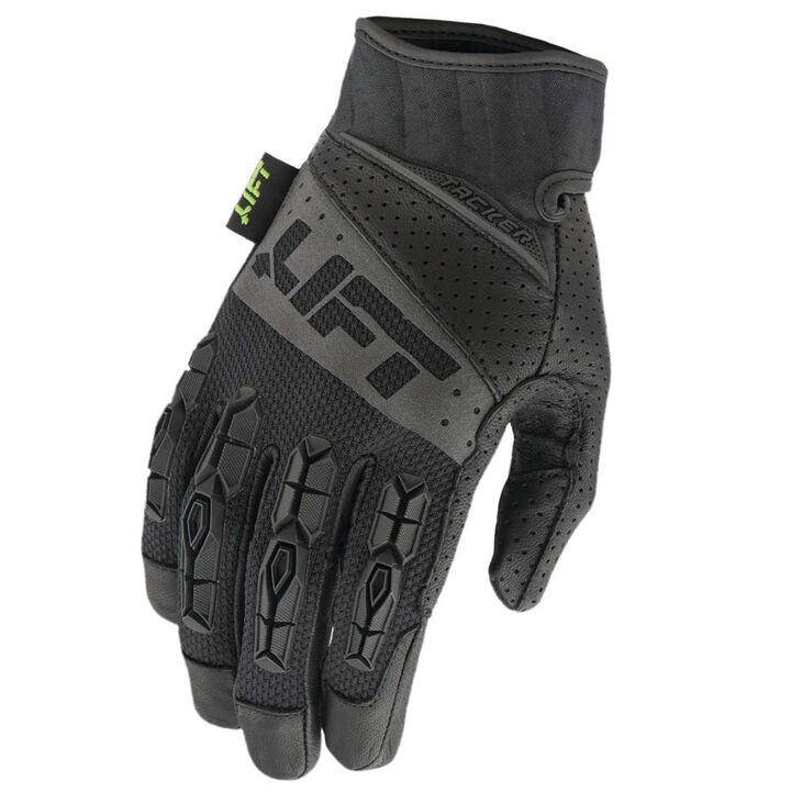 Lift Safety Gloves Genuine Leather Anti-Vibration Tacker Small Black