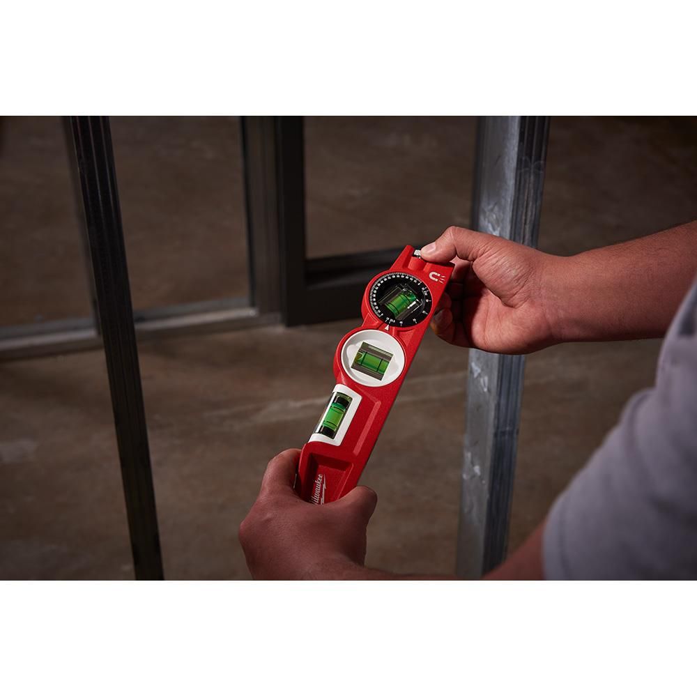 Milwaukee 10 in. Die Cast Torpedo Level with 360 Degree Locking Vial, large image number 2