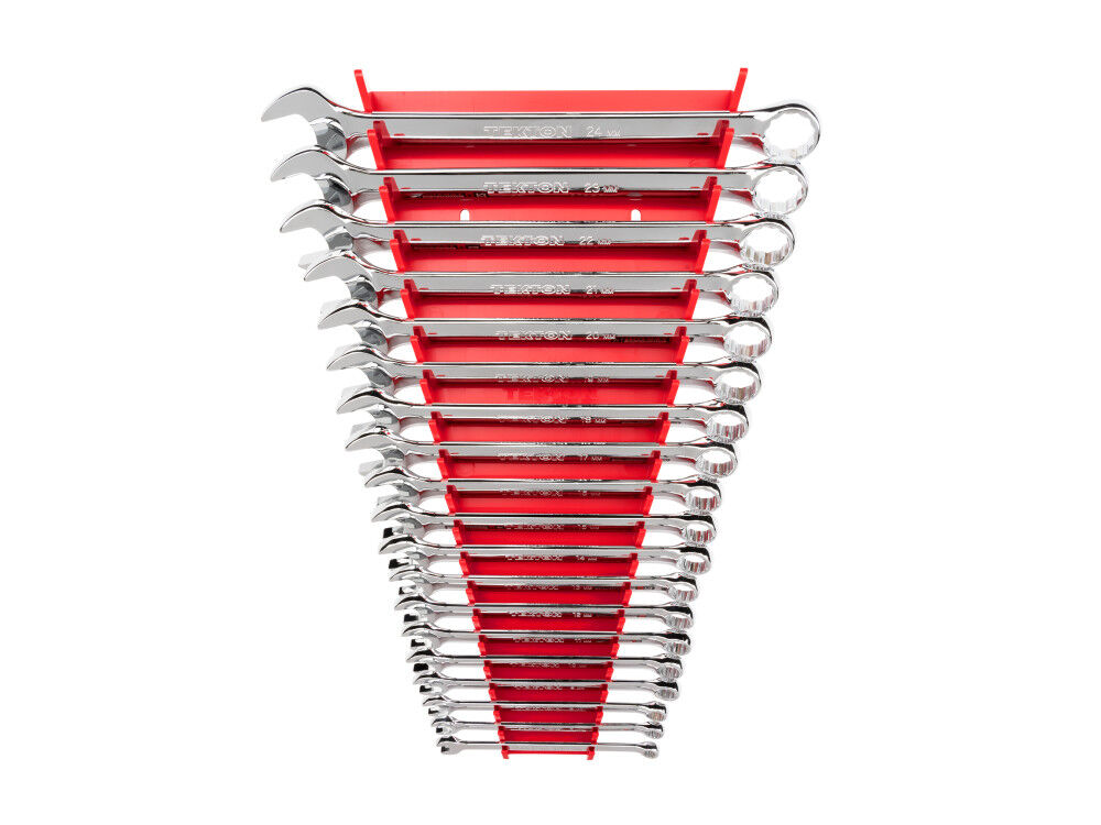 Tekton Combination Wrench Set with Rack, 19 Piece (6 - 24 mm), large image number 1