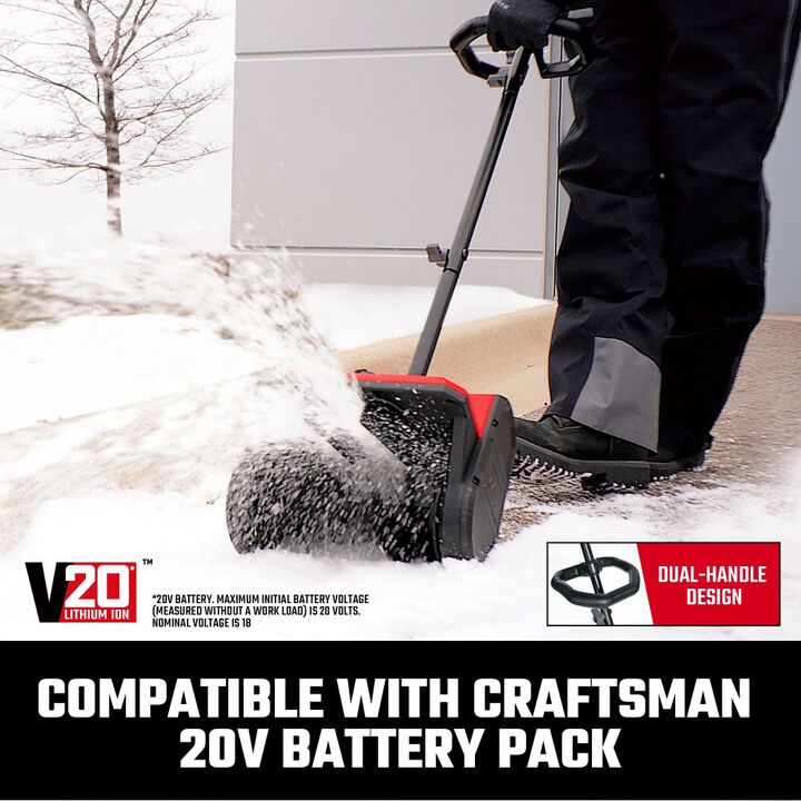 CRAFTSMAN 10 Inch 20V Single Stage Battery Powered Snow Shovel Thrower Kit, large image number 5