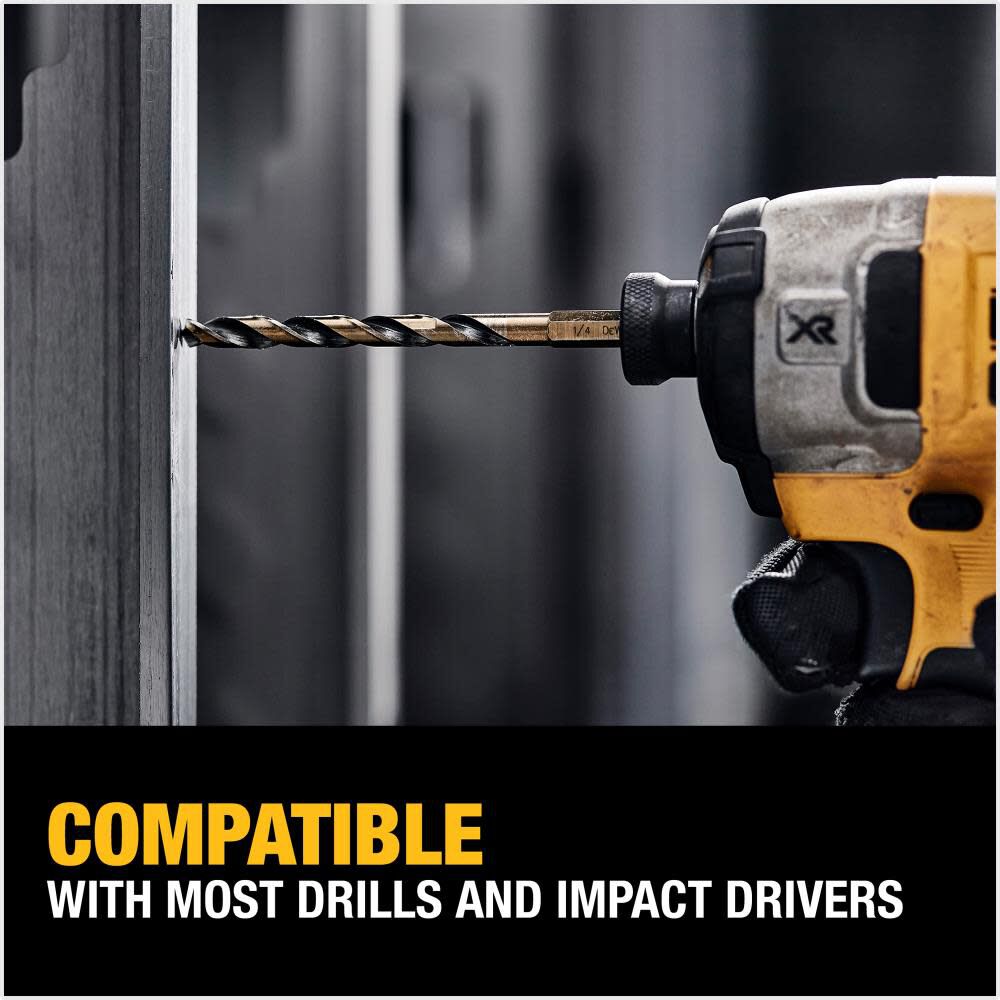 DEWALT 3/16in BLACK & GOLD Impact Ready METAL DRILL BIT, large image number 5